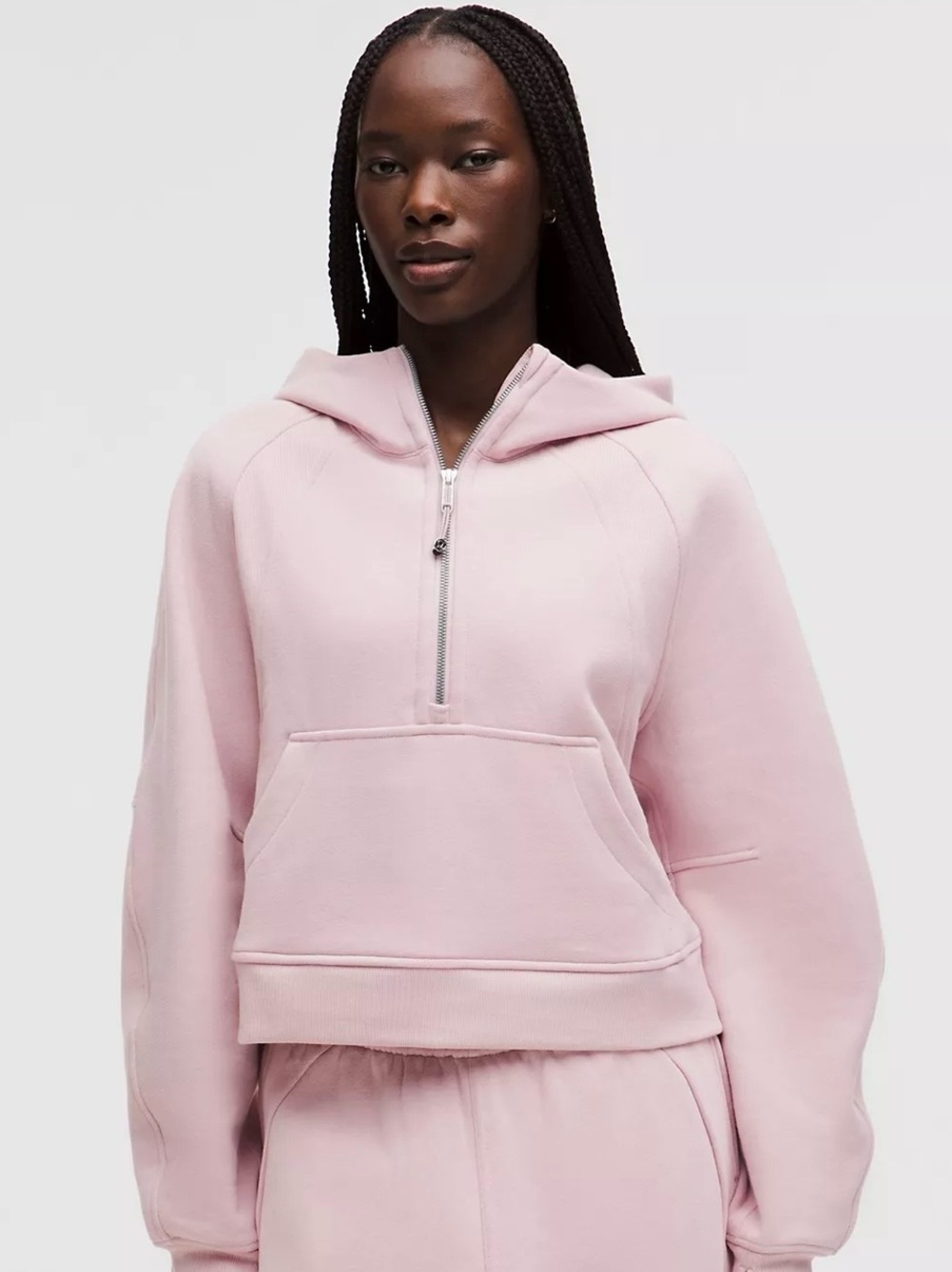 NWT Lululemon Scuba Oversized Half-Zip Hoodie Porcelain Pink